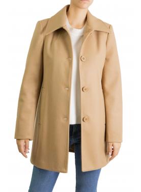 Cappottino corto con cinta e bottoni tinta unita Options